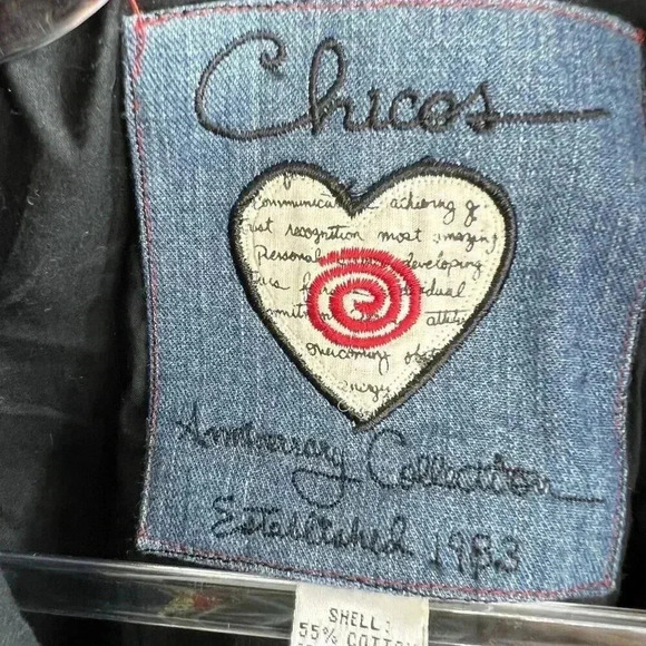 Chicos L Vintage 90s Shacket Embroidered Anniversary Collection Tapestry Beaded - Picture 14 of 16
